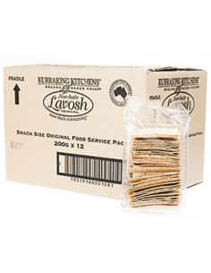 Kurrajong Kitchen Crackerbread Lavosh Snack Size 200g x 12