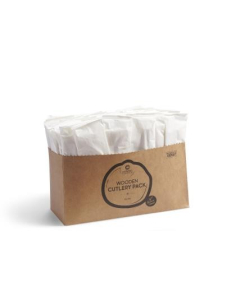 Caterers Choice Cutlery Pack Wooden 100 Pack x 1