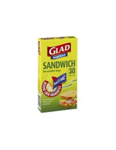 Glad Bags Sandwich Snap Lock 17 by 18cm 30 Pack x 1