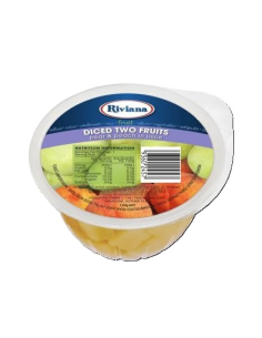 Riviana Two Fruits Diced Cups In Natural Juice 120g x 12