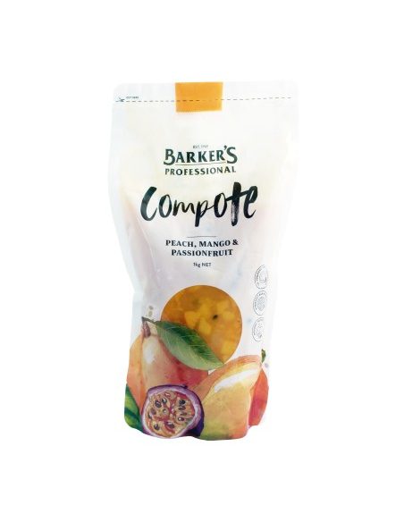 Barkers Compote Peach Mango & Passionfruit 1kg x 1
