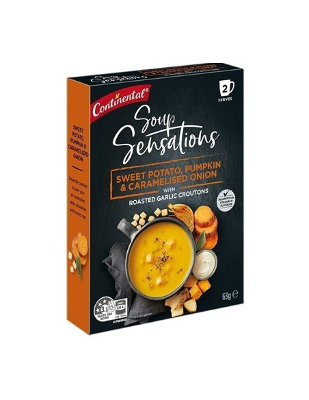 Continental Soup Cup-a Sweet Potato Pumpkin Caramelised Onion 2 Cup Pack x 7