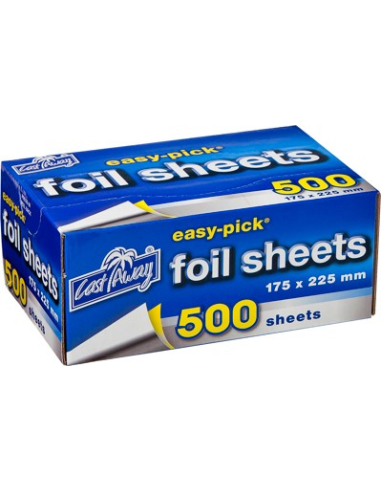 Foil Sheets Small 175 by 225mm Easy Pick Castaway 500 Pack x 1