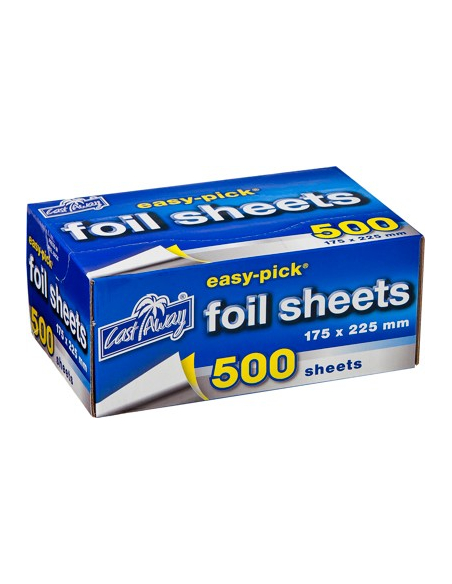 Foil Sheets Small 175 by 225mm Easy Pick Castaway 500 Pack x 1