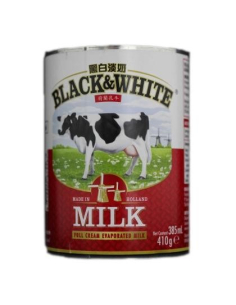 Black And White Milk Evaporated Full Cream 385ml x 1
