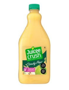 Juicee Crush Juice Cloudy Pear 99% 2ltr x 1