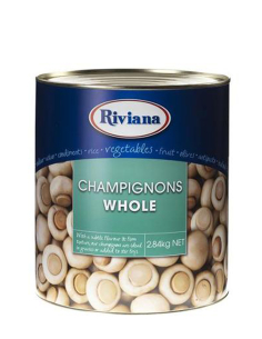 Riviana Foods Whole Champignons 2.84kg x 1