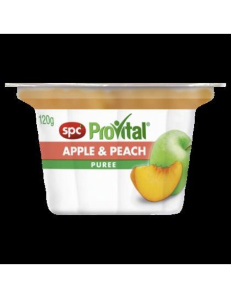Spc Provital Snack Pack Apple & Peach Puree 120g x 24
