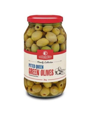 Sandhurst Olives Green Queen Pitted 2kg x 1