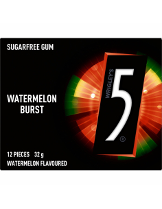 Wrigleys 5 Cool Watermelon Sugar Free Gum 32g x 10