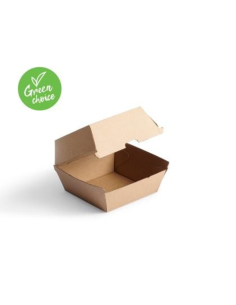 Caterers Choice Container Burger Box Kraft 105 by 105 by 85mm 50 Pack x 1