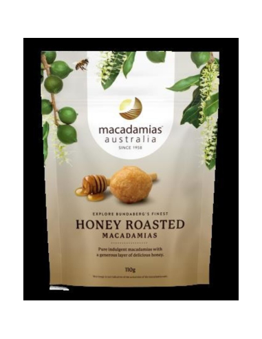 Macadamias Australia Macadamia Nuts Honey Roasted 110g x 8