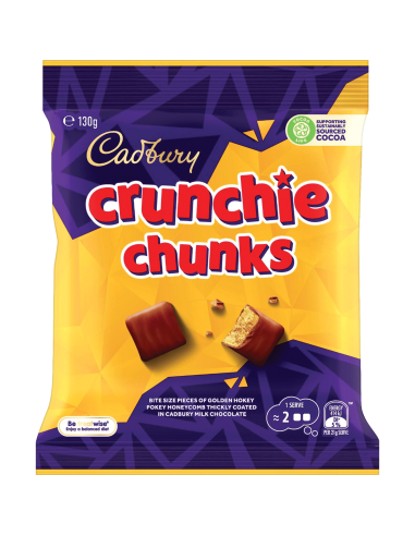 Cadbury Crunchie Chunks Bites 130g x 10