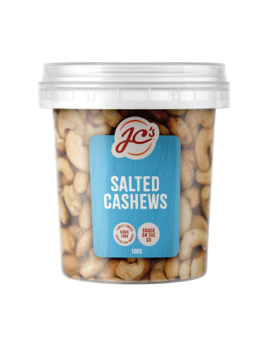 Jc's Salted Cashews Cup 100g x 12