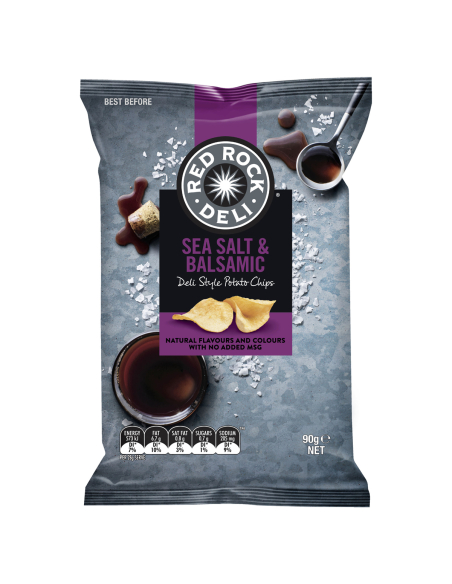 Red Rock Chip Sea Salt and Vinegar 90g x 12