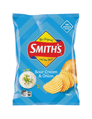 Smith's Crinkle Sour Cream & Onion 170g x 1