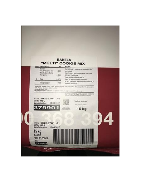 Bakels Cookies Multi Mix 15kg x 1