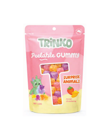 Trinko Surprise Peelable Gummy mango/strawberry 110g x 15