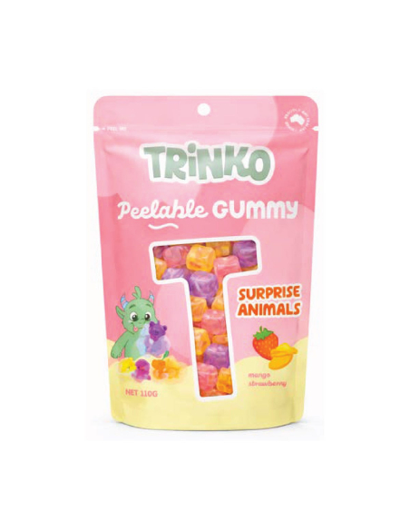 Trinko Surprise Peelable Gummy mango/strawberry 110g x 15