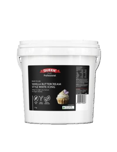 Queen Icing Vanilla Buttercream White Gluten Free 2kg x 1