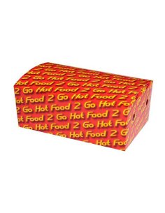 Cast Away Hot Food 2 Go Medium Cardboard Snack Container 172 by 104 by 66 mm x 1
