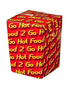 Cast Away Hot Food 2 Go Cardboard Chip Box Small 75 by 75 by 100 mm x Container 75 by 75 by 100 mm x 1