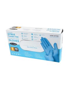 Real Care Small Size Disposable Blue Nitrile Gloves Powder Free 100 Pack x 1