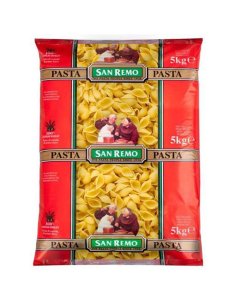 San Remo Macaroni Co Large Shells No 29 5kg x 1